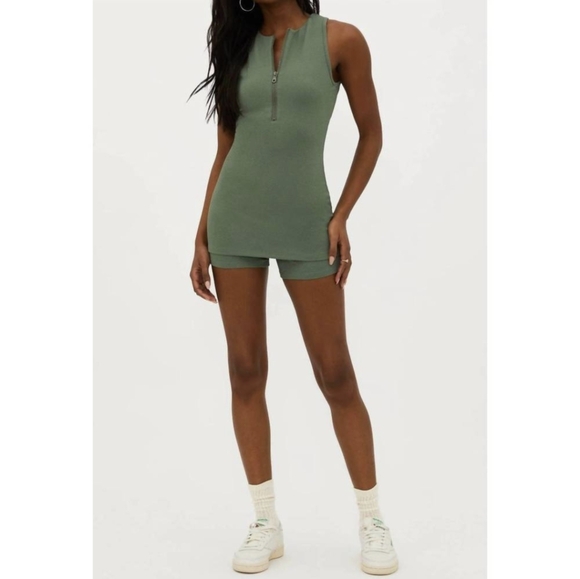 Beach Riot Olina Romper Queen Palm Waffle - Picture 4 of 9